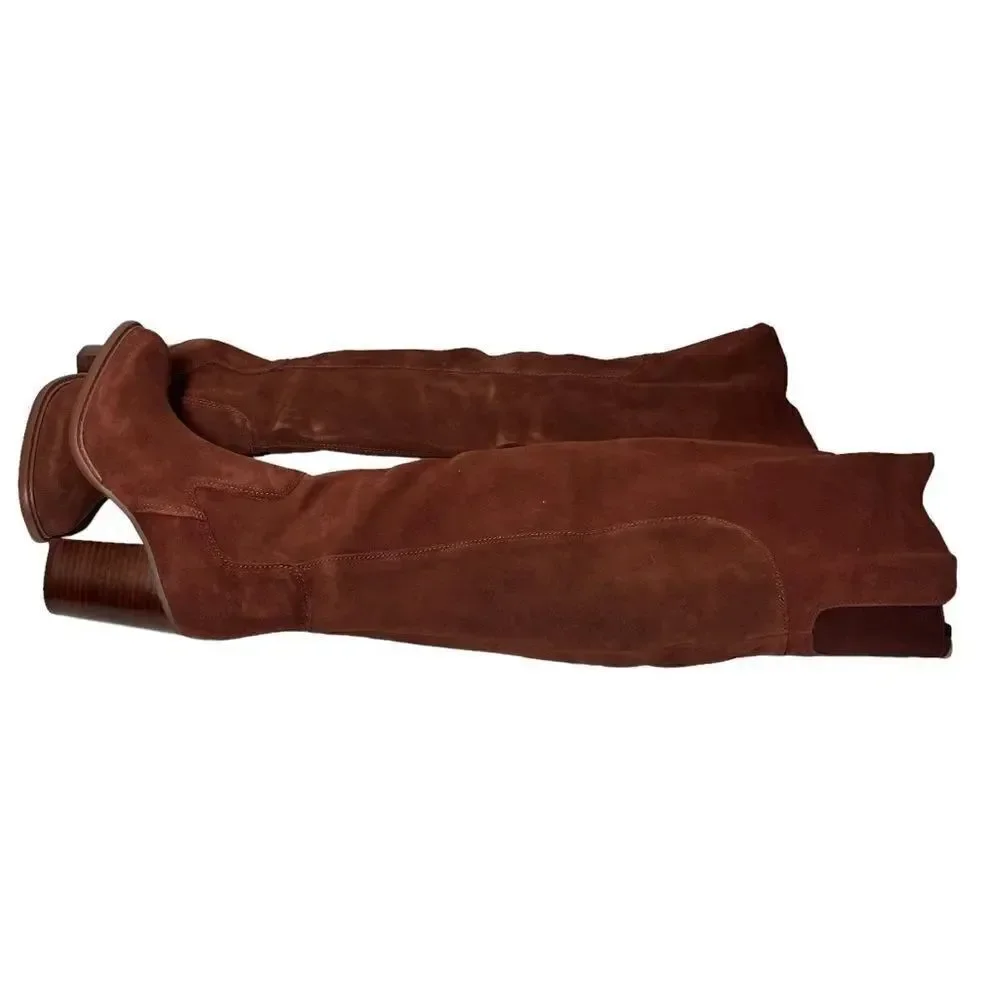 Kelsi Dagger Logan Suede Wide Calf Over the Knee Boots
